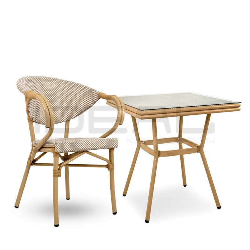 Stół Boho Bistro Paris rattan