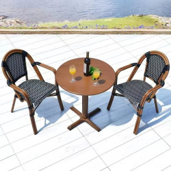 Krzesło Boho Caffe Paris z podłokietnikami