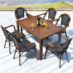 Krzesło Boho Caffe Paris z podłokietnikami