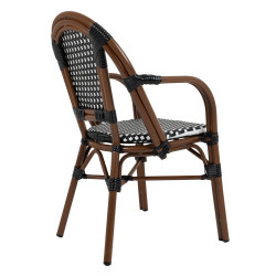 Krzesło Boho Caffe Paris z podłokietnikami