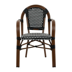 Krzesło Boho Caffe Paris z podłokietnikami