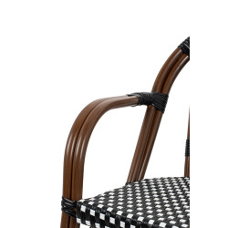 Krzesło Boho Caffe Paris z podłokietnikami