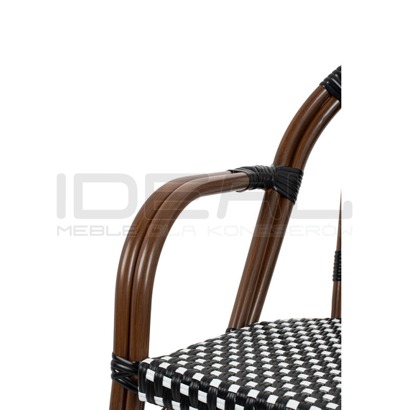 Krzesło Boho Caffe Paris z podłokietnikami