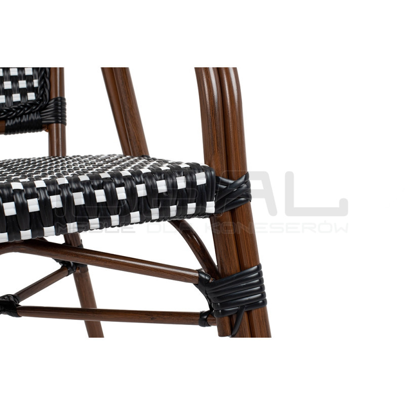 Krzesło Boho Caffe Paris z podłokietnikami