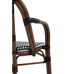 Krzesło Boho Caffe Paris z podłokietnikami