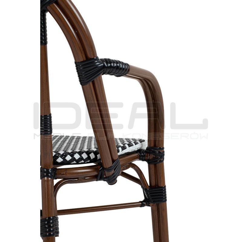 Krzesło Boho Caffe Paris z podłokietnikami