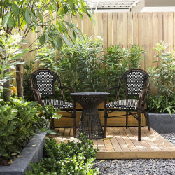 Krzesło Boho Caffe Paris z podłokietnikami