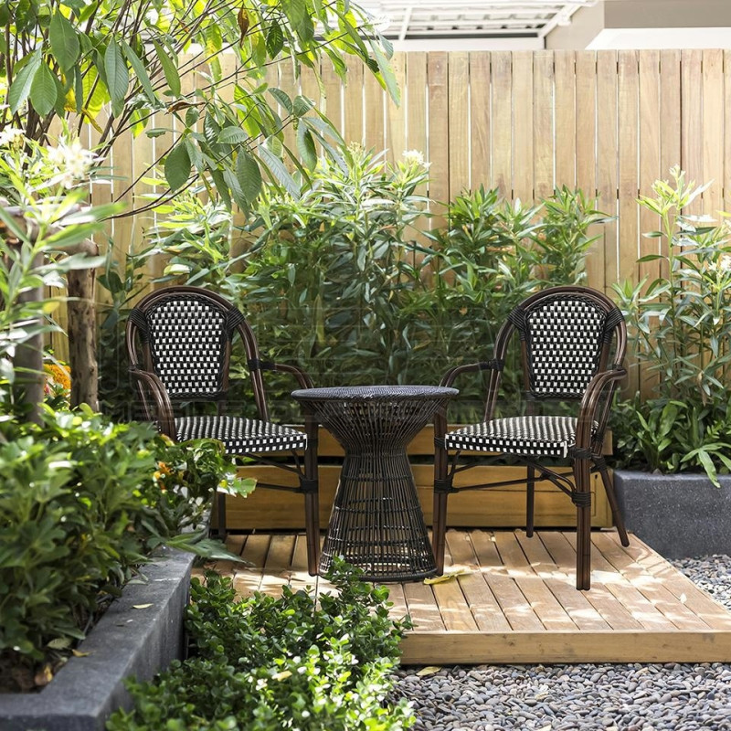 Krzesło Boho Caffe Paris z podłokietnikami