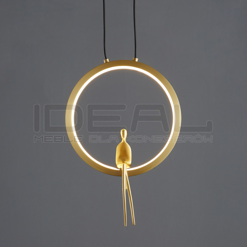 Lampa wisząca glamour AMICI złota 27 z postacią