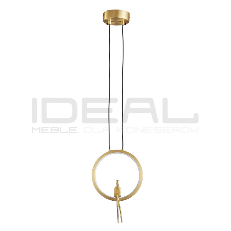 Lampa wisząca glamour AMICI złota 27 z postacią