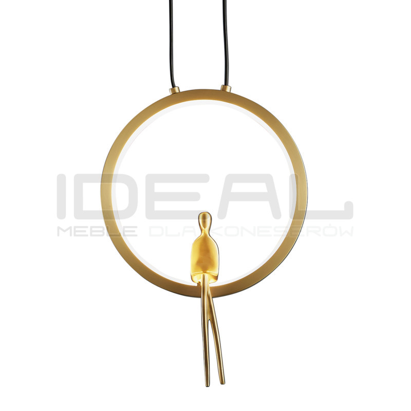 Lampa wisząca glamour AMICI złota 27 z postacią