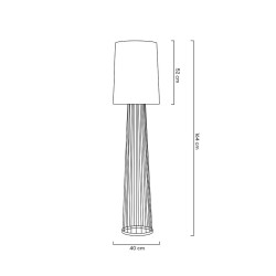 Lampa Podłogowa Glamour Holmes Straight złota