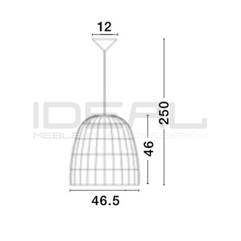 Lampa wisząca Boho Monaco szary rattan