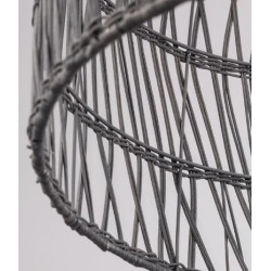 Lampa wisząca Boho Monaco szary rattan