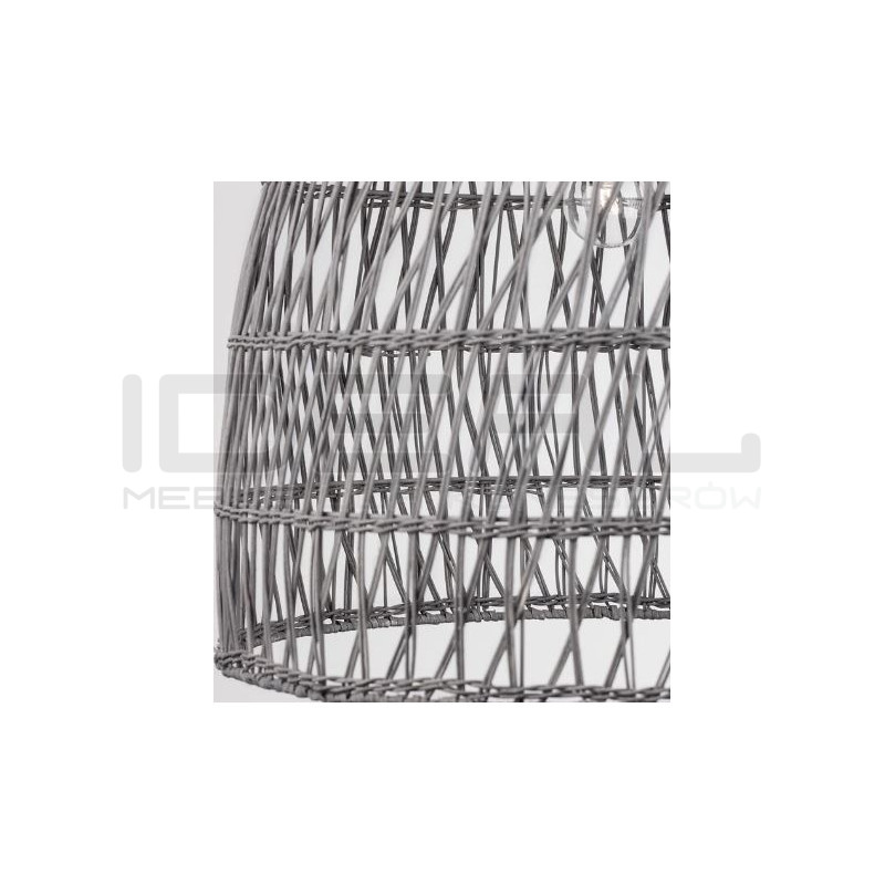 Lampa wisząca Boho Monaco szary rattan