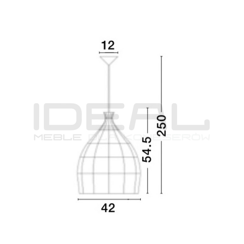 Lampa wisząca Boho Monaco szary rattan fi 42