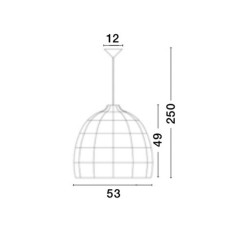 Lampa wisząca Boho Monaco czarny rattan fi 53