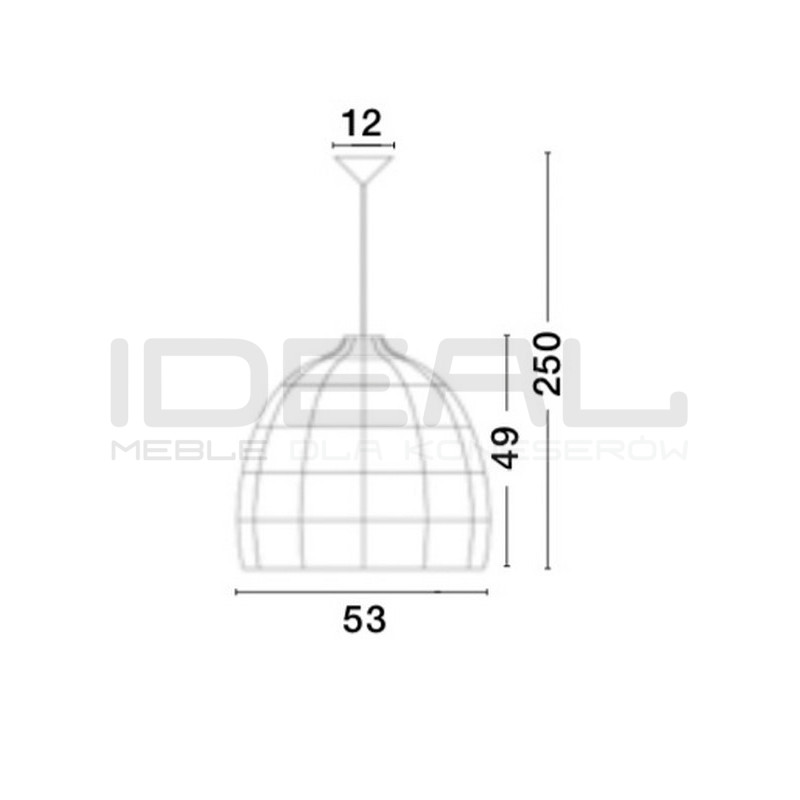 Lampa wisząca Boho Monaco czarny rattan fi 53