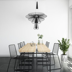 Lampa Wisząca geometryczna SESTO 250 czarna