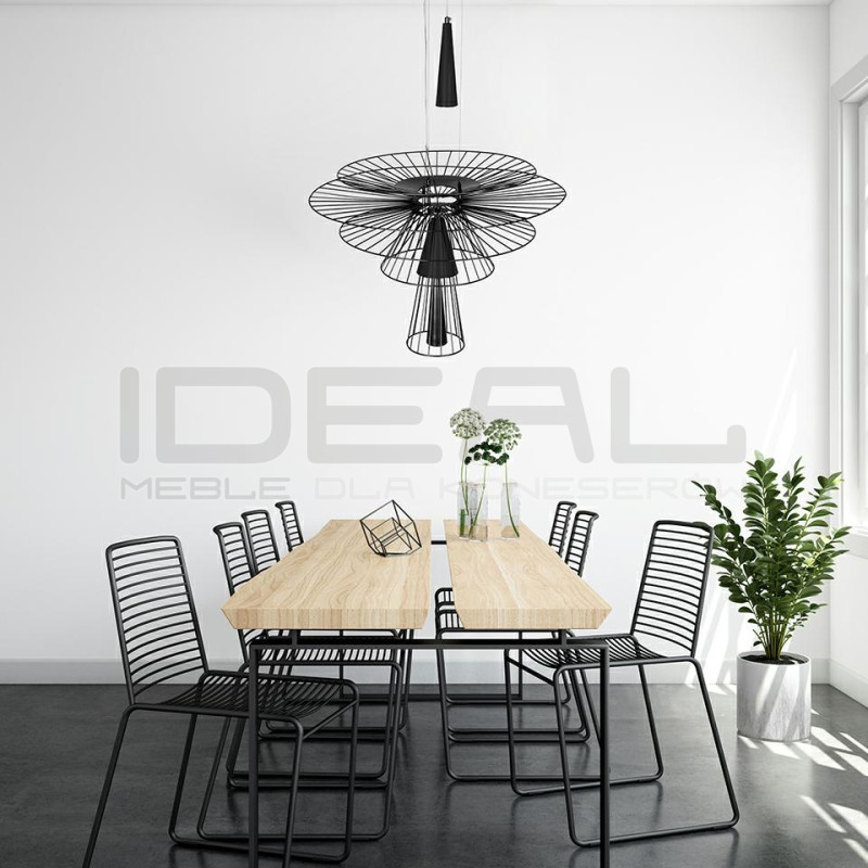 Lampa Wisząca geometryczna SESTO 250 czarna