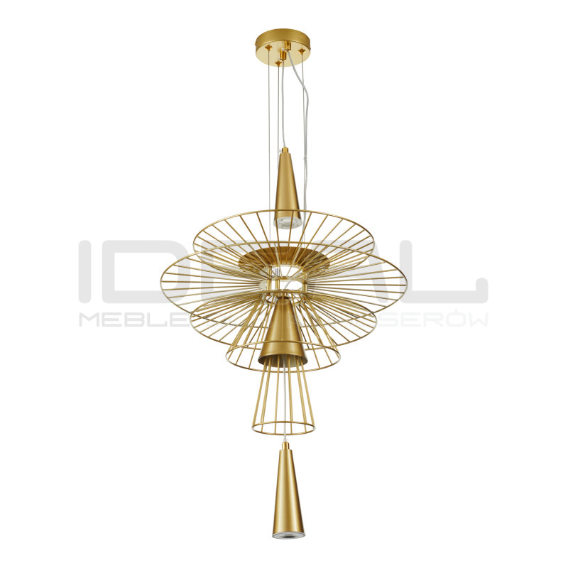 Lampa Wisząca geometryczna SUSSO SESTO 60 wys 245 złota