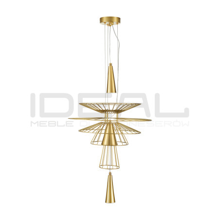 Lampa Wisząca geometryczna SUSSO SESTO 60 wys 245 złota