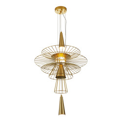 Lampa Wisząca geometryczna SUSSO SESTO 60 wys 245 złota