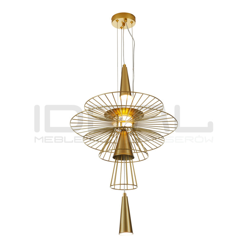 Lampa Wisząca geometryczna SUSSO SESTO 60 wys 245 złota