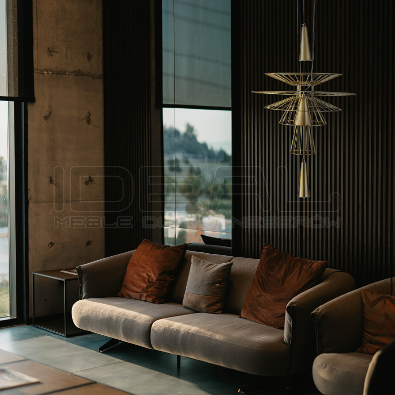 Lampa Wisząca geometryczna SUSSO SESTO 60 wys 245 złota