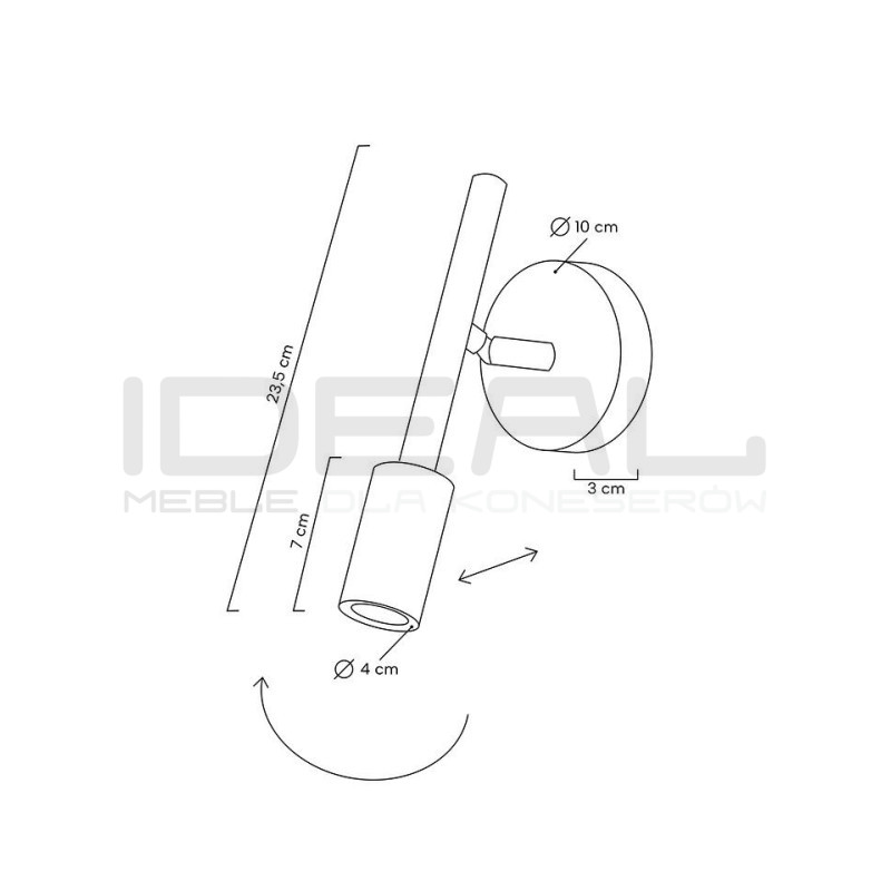 PRISMA – regulowany kinkiet do nowoczesnych wnętrz