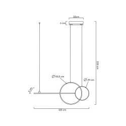 Lampa wisząca czarna RAGE 120