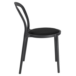 Krzesło designerskie czarne SLIM
