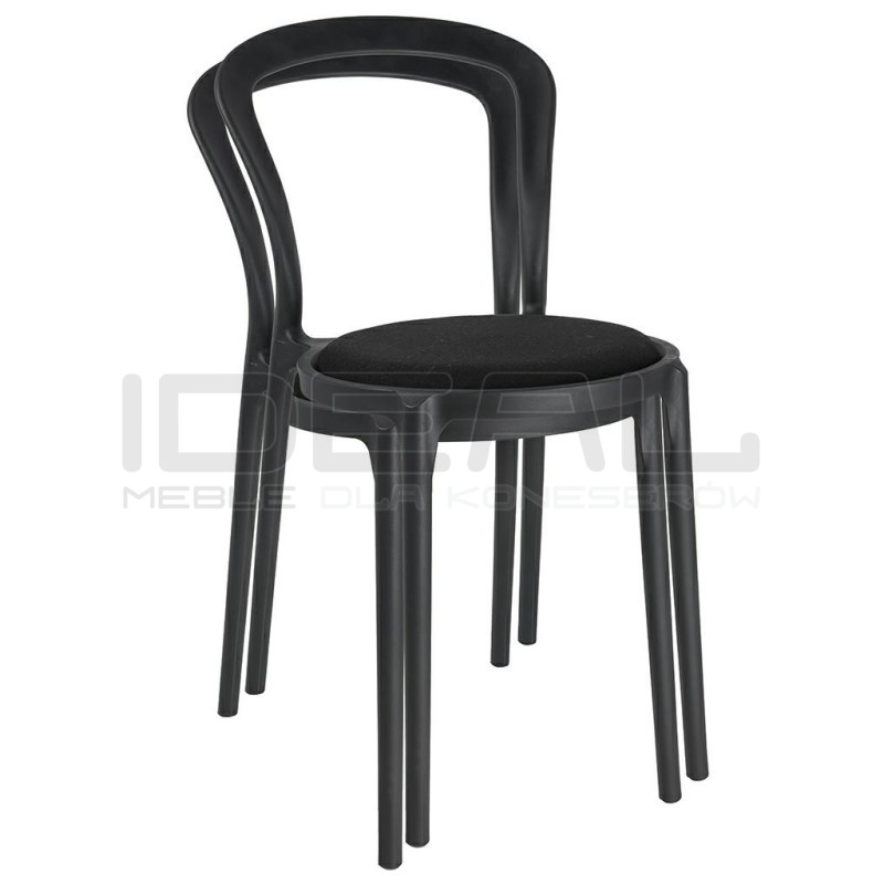 Krzesło designerskie czarne SLIM