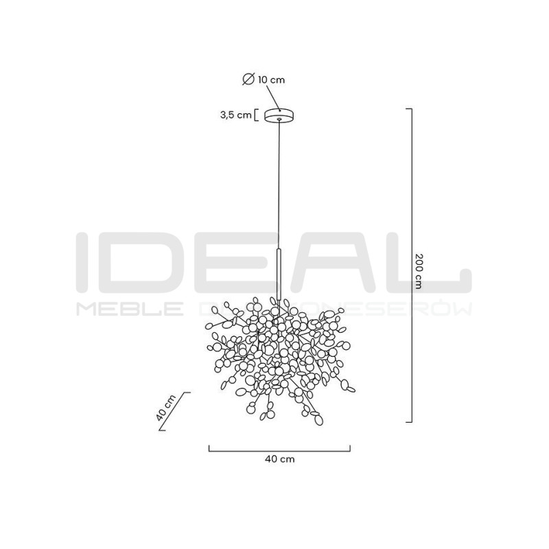 Lampa wisząca glamour MONETE