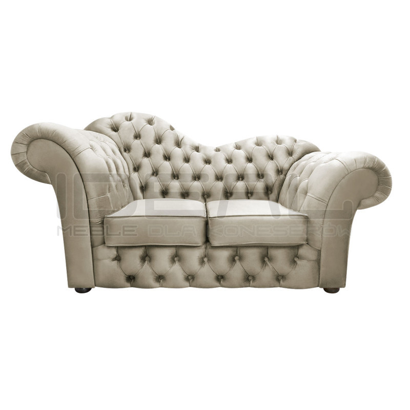 Mała sofa chesterfield z f. spania Madame Wave 2 os.