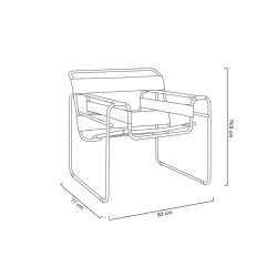 Fotel designerski bauhaus Wassily