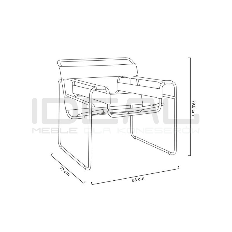 Fotel designerski bauhaus Wassily