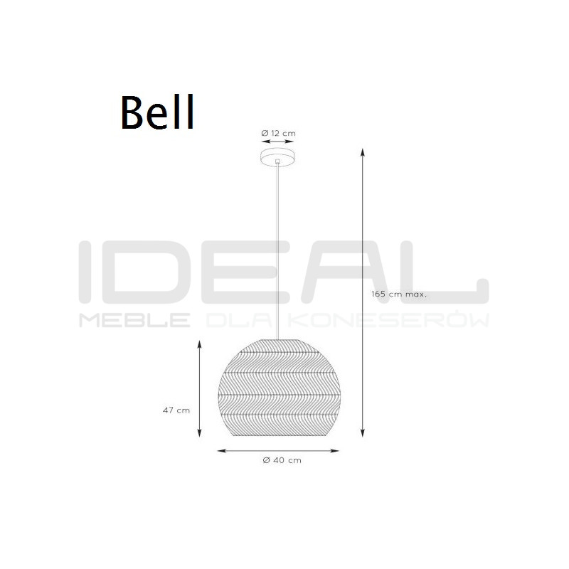 Lampa wisząca Boho Bell 40 rattan