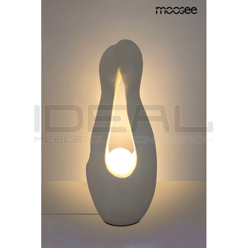 Lampa podłogowa MYKONOS rzeźba biała