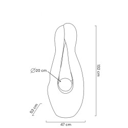 Lampa podłogowa MYKONOS rzeźba biała