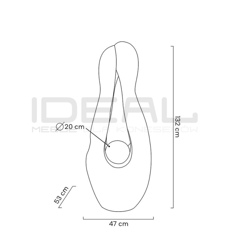 Lampa podłogowa MYKONOS rzeźba biała