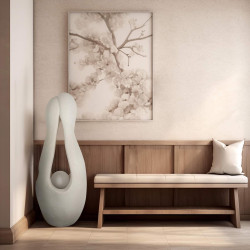 Lampa podłogowa MYKONOS rzeźba biała