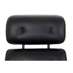 Fotel Lounge HM XL z podnóżkiem orzech