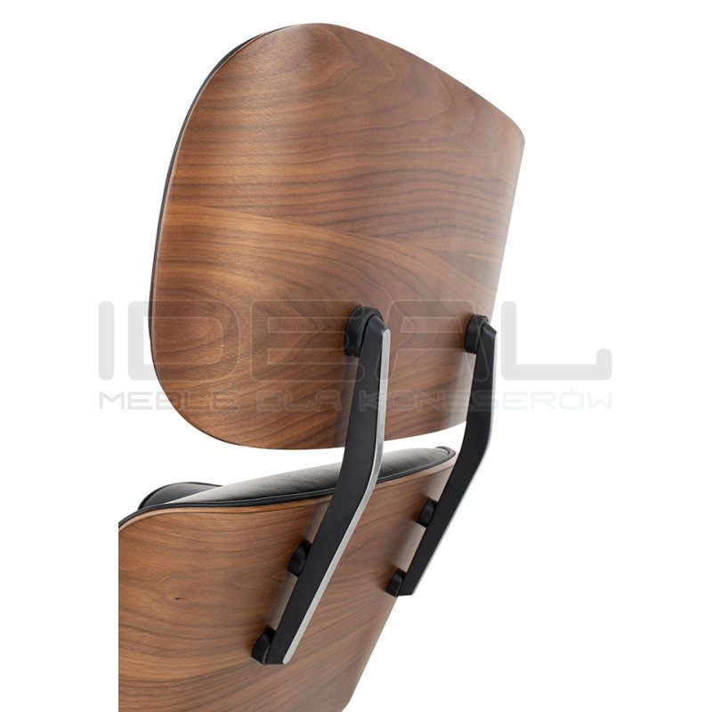 Fotel Lounge HM XL z podnóżkiem orzech