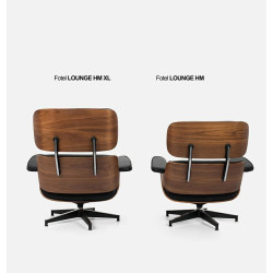 Fotel Lounge HM XL z podnóżkiem orzech