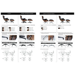 Fotel Lounge HM XL z podnóżkiem orzech