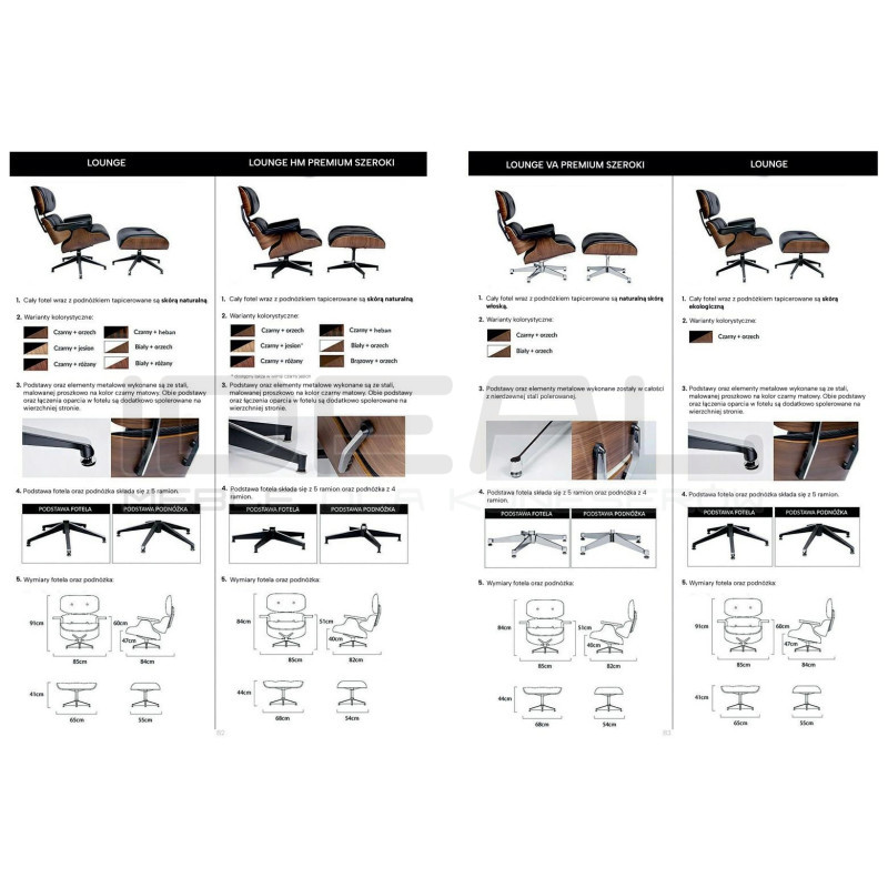 Fotel Lounge HM XL z podnóżkiem orzech