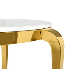 Okrągły stół glamour Maison z blatem konglomeratu 130