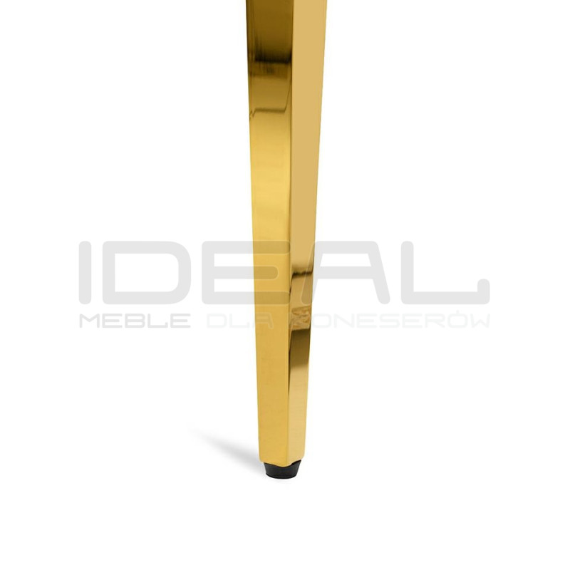 Okrągły stół glamour Maison z blatem konglomeratu 130