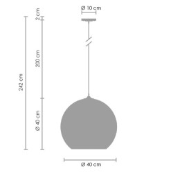 Lampa wisząca glamour złota Mirror Bolla złota 40